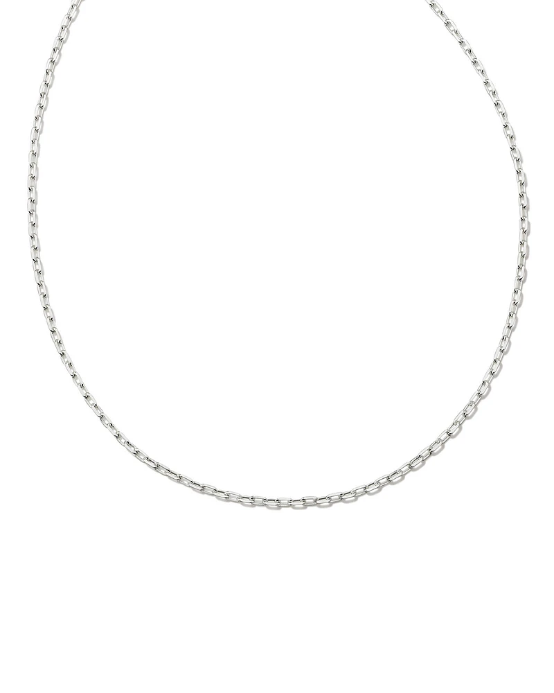 Mini Paperclip Chain Necklace in Sterling Silver