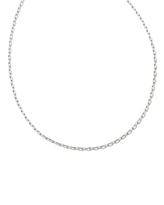 Mini Paperclip Chain Necklace in 18k Gold Vermeil