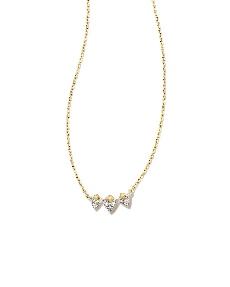 Spencer 18k Gold Vermeil Pendant Necklace in White Topaz