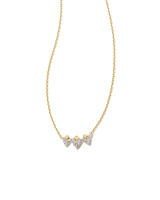 Spencer 18k Gold Vermeil Pendant Necklace in White Topaz