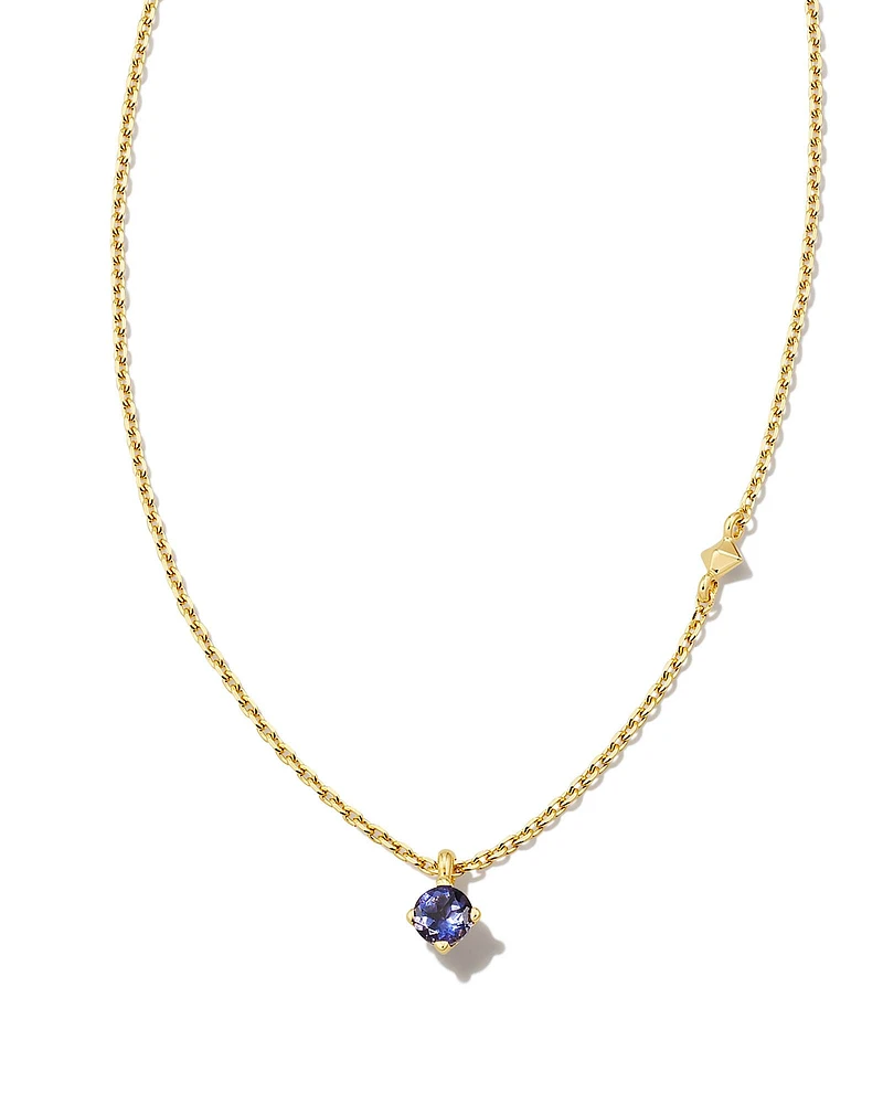 Maisie 18k Gold Vermeil Pendant Necklace White Topaz