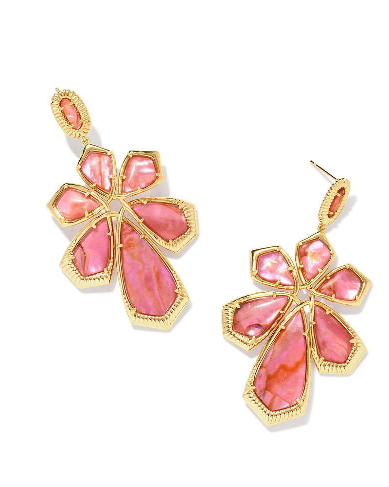 Layne Gold Statement Earrings Golden Abalone