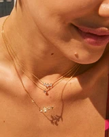 Spencer 18k Gold Vermeil Pendant Necklace in White Topaz