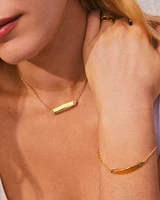 Tinsley 18k Gold Vermeil Chain Bracelet White Topaz