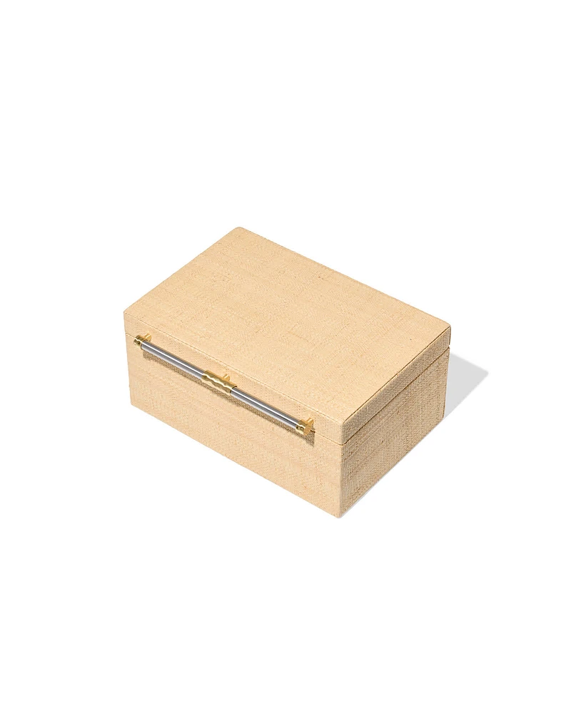 Small Raffia Jewelry Box