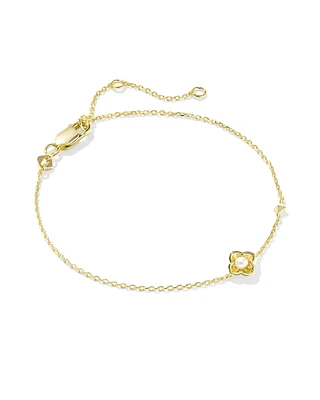Dira 18k Gold Vermeil Pearl Delicate Chain Bracelet