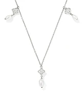 0.21 ct Lab Grown Diamond Dira 14k Gold Pearl Strand Necklace