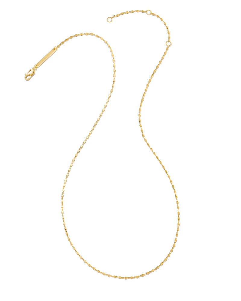 Beaded Satellite Chain Necklace 18k Gold Vermeil