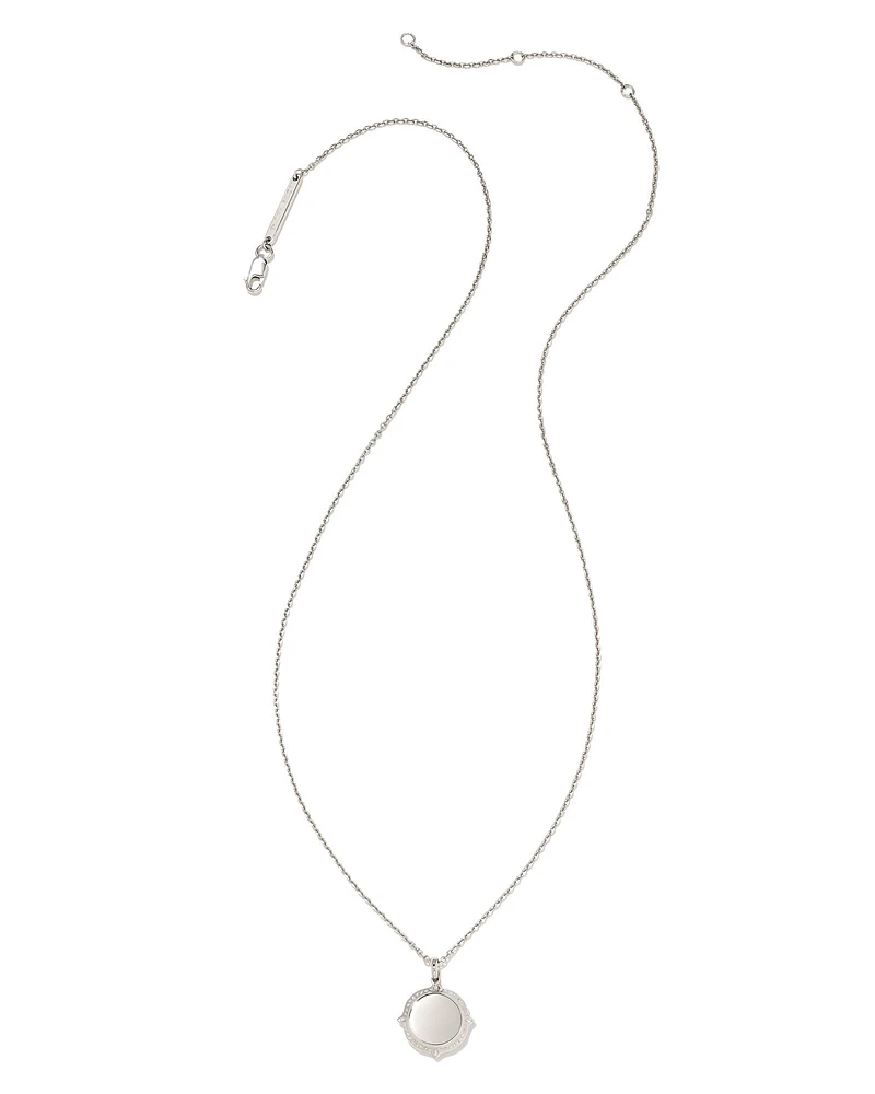 Sage Metal Pendant Necklace in Sterling Silver