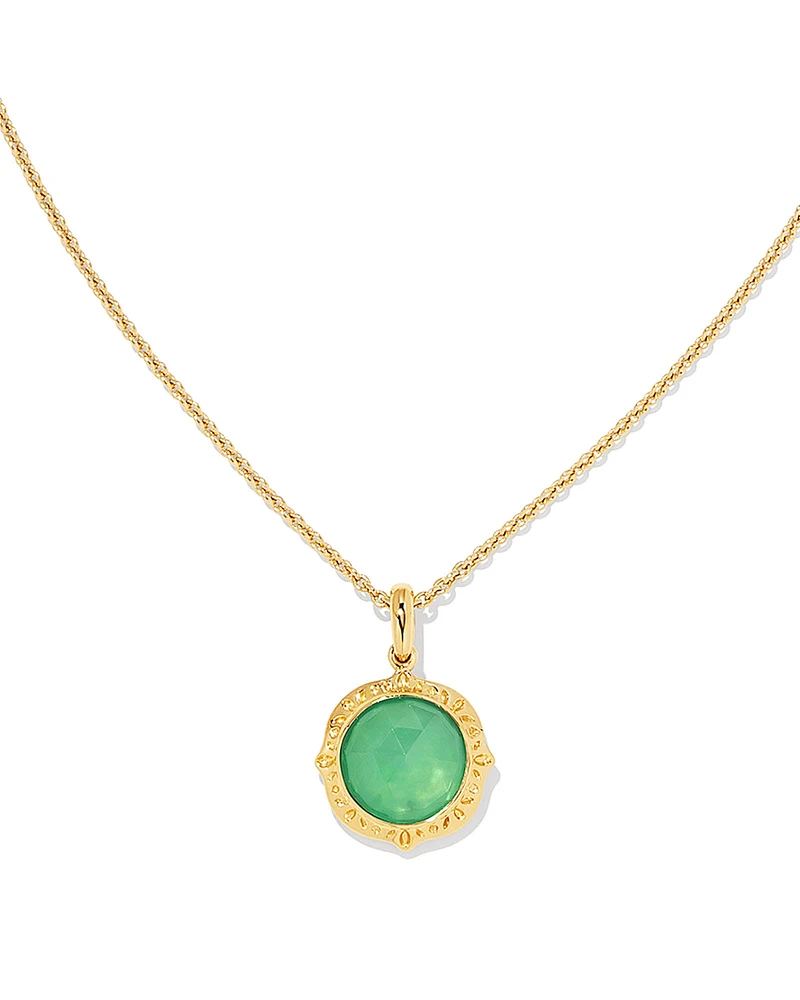 Sage 18k Gold Vermeil Pendant Necklace in Chrysoprase