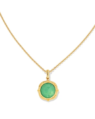 Sage 18k Gold Vermeil Pendant Necklace in Chrysoprase