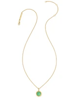Sage 18k Gold Vermeil Pendant Necklace in Chrysoprase