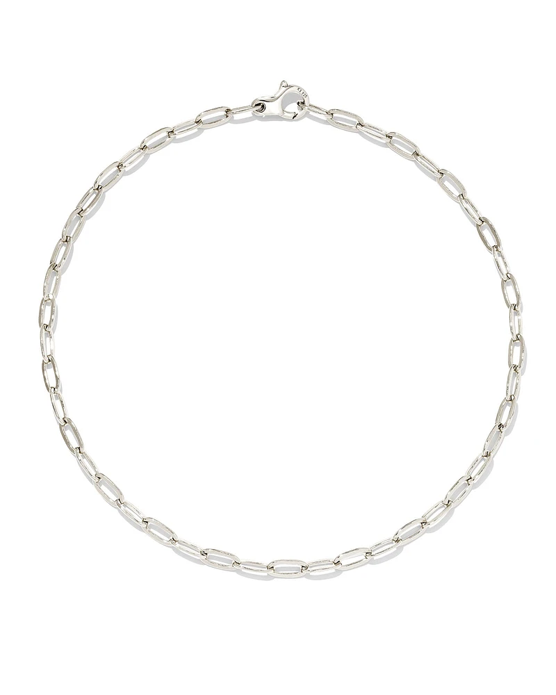 Small Paperclip Chain Anklet 18k Gold Vermeil