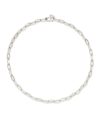 Small Paperclip Chain Anklet 18k Gold Vermeil