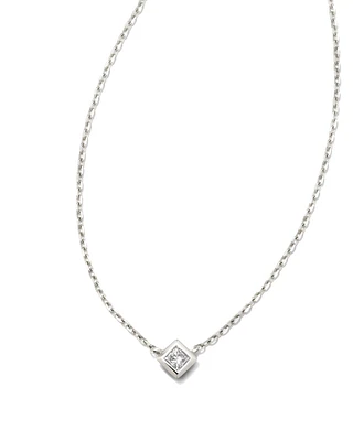 Michelle 14k Gold Pendant Necklace in White Diamond