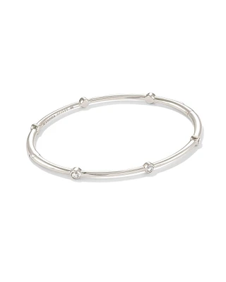 0.36 ct Audrey 14k White Gold Bangle Bracelet Diamonds