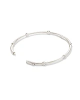0.36 ct Audrey 14k White Gold Bangle Bracelet Diamonds