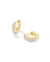 Davie Sterling Silver Huggie Earrings White Topaz