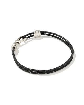 Kenneth Oxidized Sterling Silver Corded Bracelet Verde Mix