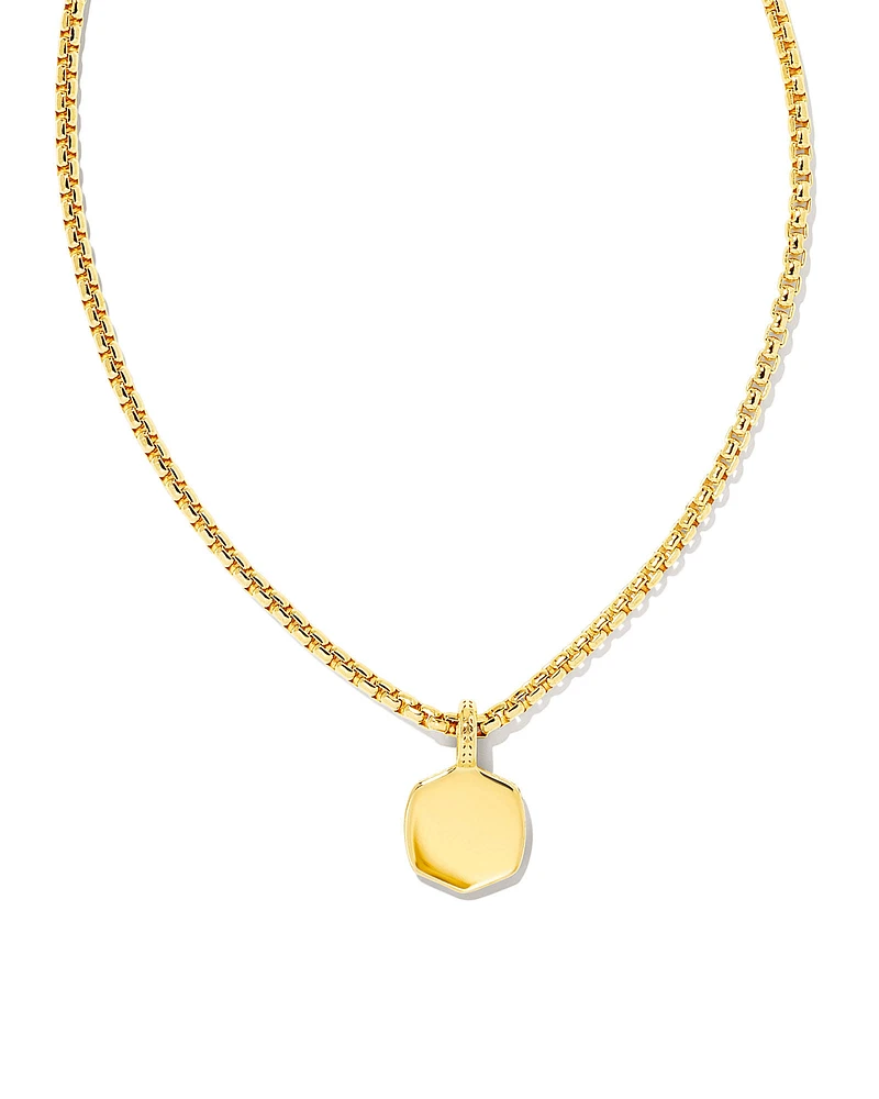 Davie Metal Charm Necklace 18k Gold Vermeil