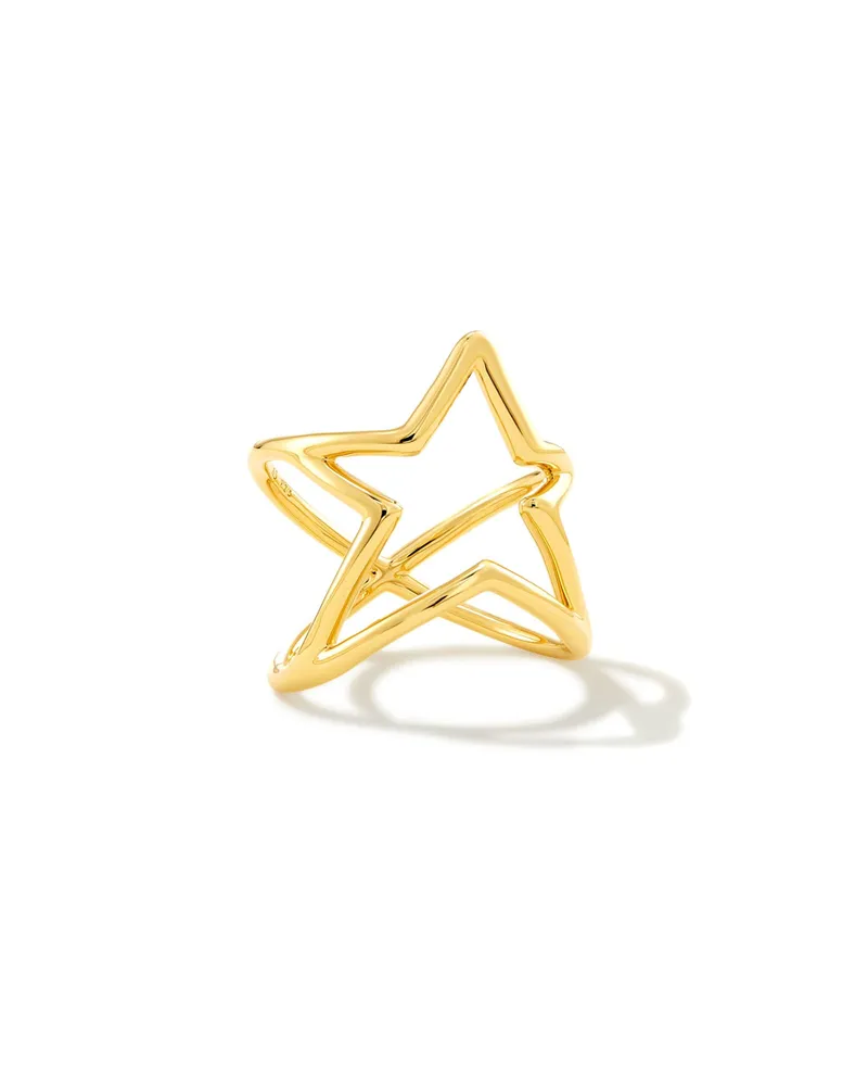 Open Star Statement Ring Sterling Silver