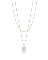 Elisa Charm Multi Strand Necklace in Sterling Silver