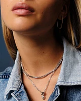 Nydia Silver Strand Necklace in White CZ