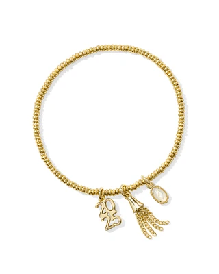 2025 Gold Graduation Stretch Bracelet in Ivory Mother-of-Pearl