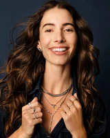 Lexi Silver Y Necklace in White CZ
