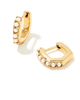 Davie Sterling Silver Huggie Earrings Freshwater Cultured Pearl