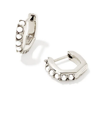 Davie Sterling Silver Huggie Earrings Freshwater Cultured Pearl