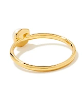 Davie Pearl Sterling Silver Band Ring Freshwater Cultured