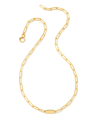 Marlee Paperclip Chain Necklace in 18k Gold Vermeil
