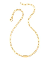 Marlee Paperclip Chain Necklace in 18k Gold Vermeil