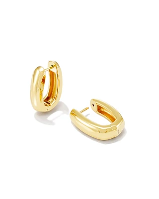 Ellen Wide Huggie Earrings 18k Gold Vermeil