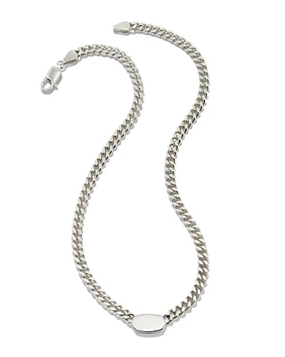 Elisa Curb Chain Necklace in Sterling Silver