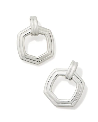 Davie Ridged Open Frame Earrings 18k Gold Vermeil