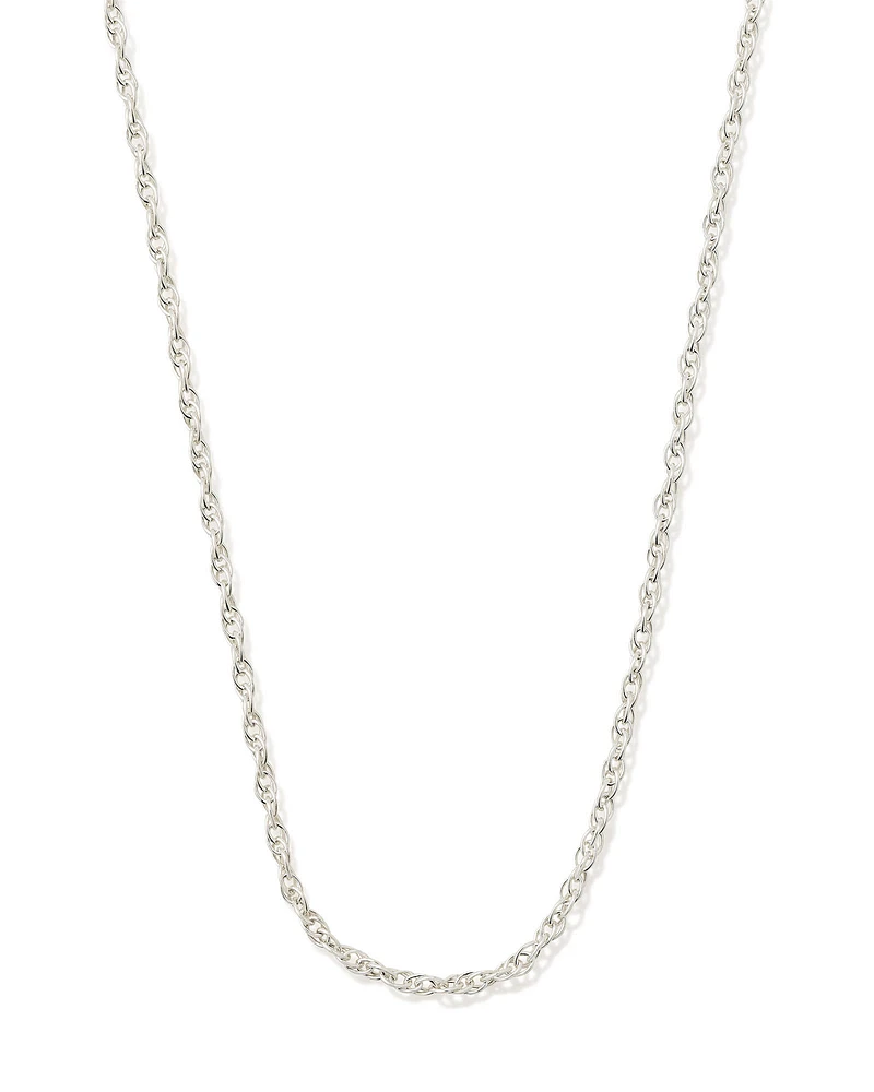 Delicate Rope Chain Necklace in Sterling Silver