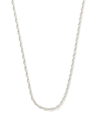 Delicate Rope Chain Necklace in Sterling Silver