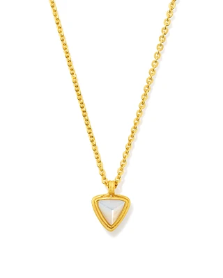 Morgan 18k Gold Vermeil Pendant Necklace Ivory Mother-of-Pearl