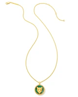 Kimberly 18k Gold Vermeil Pendant Necklace in Green Malachite