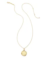 Luna 18k Gold Vermeil Charm Necklace in White Sapphire