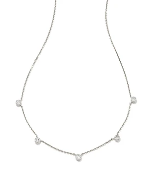 0.3 ct Audrey 14k Yellow Gold Strand Necklace White Diamond