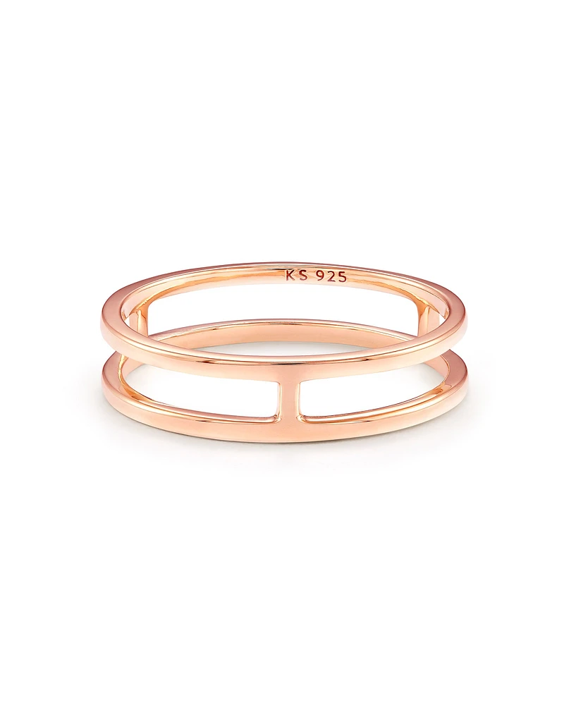 Bennett Double Band Ring Sterling Silver