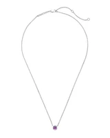 Davie Sterling Silver Pendant Necklace Garnet