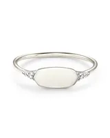 Fern 14k White Gold Band Ring Diamond