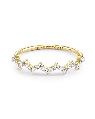 0.2 ct Finley 14k Yellow Gold Band Ring White Diamond