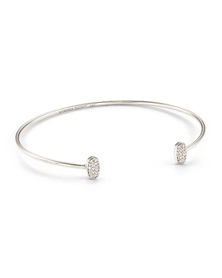 Marisa 14k White Gold Cuff Bracelet in White Diamond