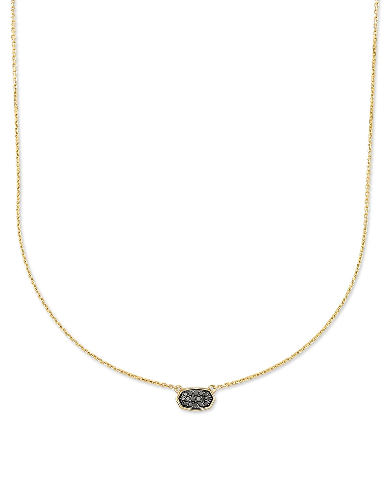 Marisa 14k Yellow Gold Pendant Necklace in Black Diamond