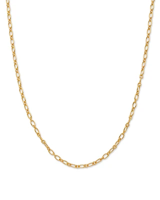 18” Double Link Rolo Chain Necklace in 18k Yellow Gold Vermeil